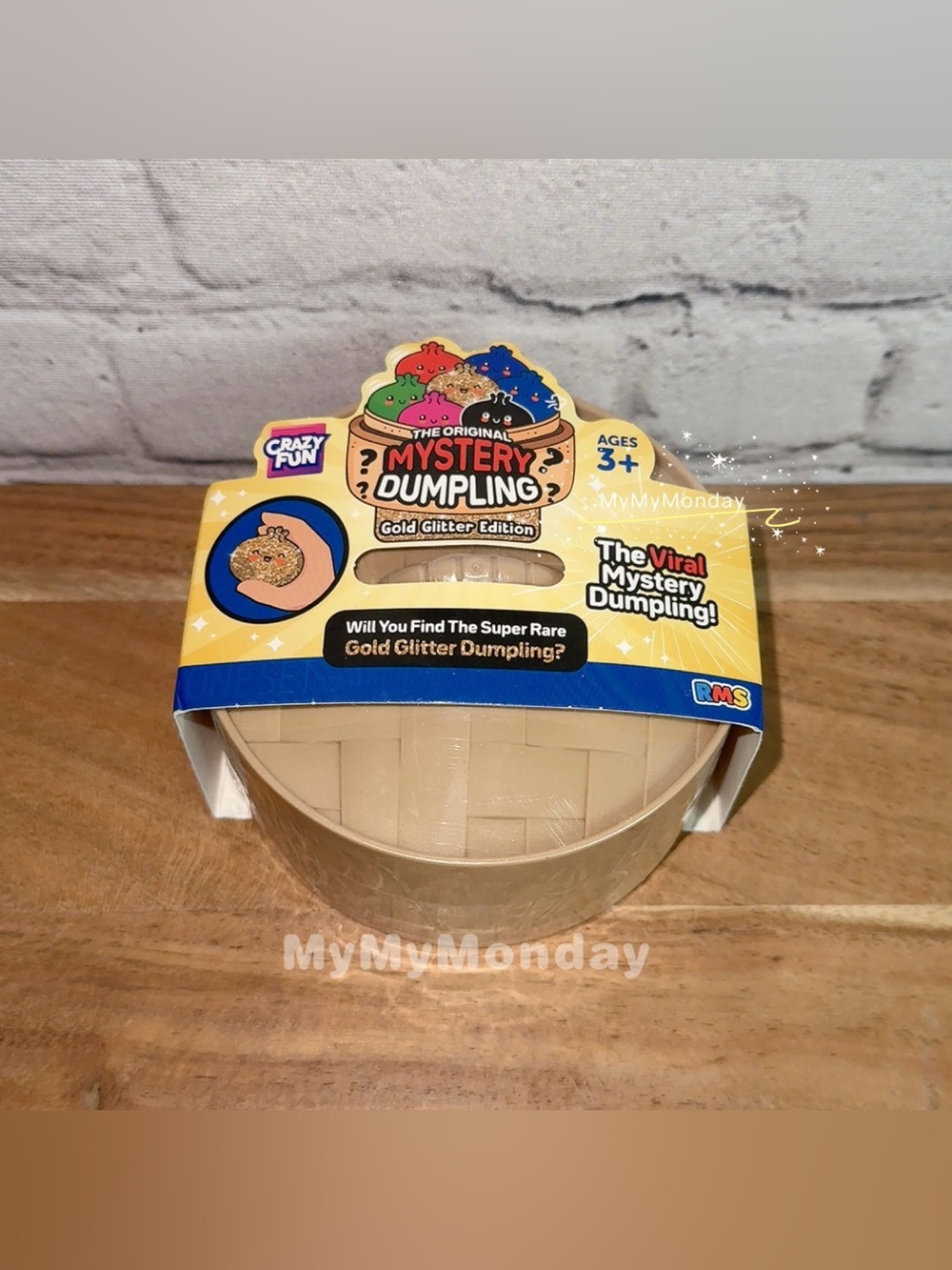RMS Crazy Fun Mystery Dumpling Gold Glitter Edition Squishy Bun